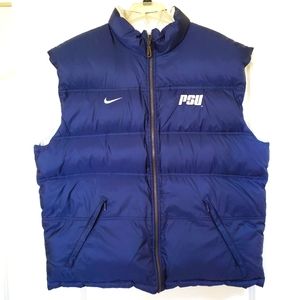 Nike Penn State Univ Reversible Bomber Vest - Duck Down - Vintage Vest '90s